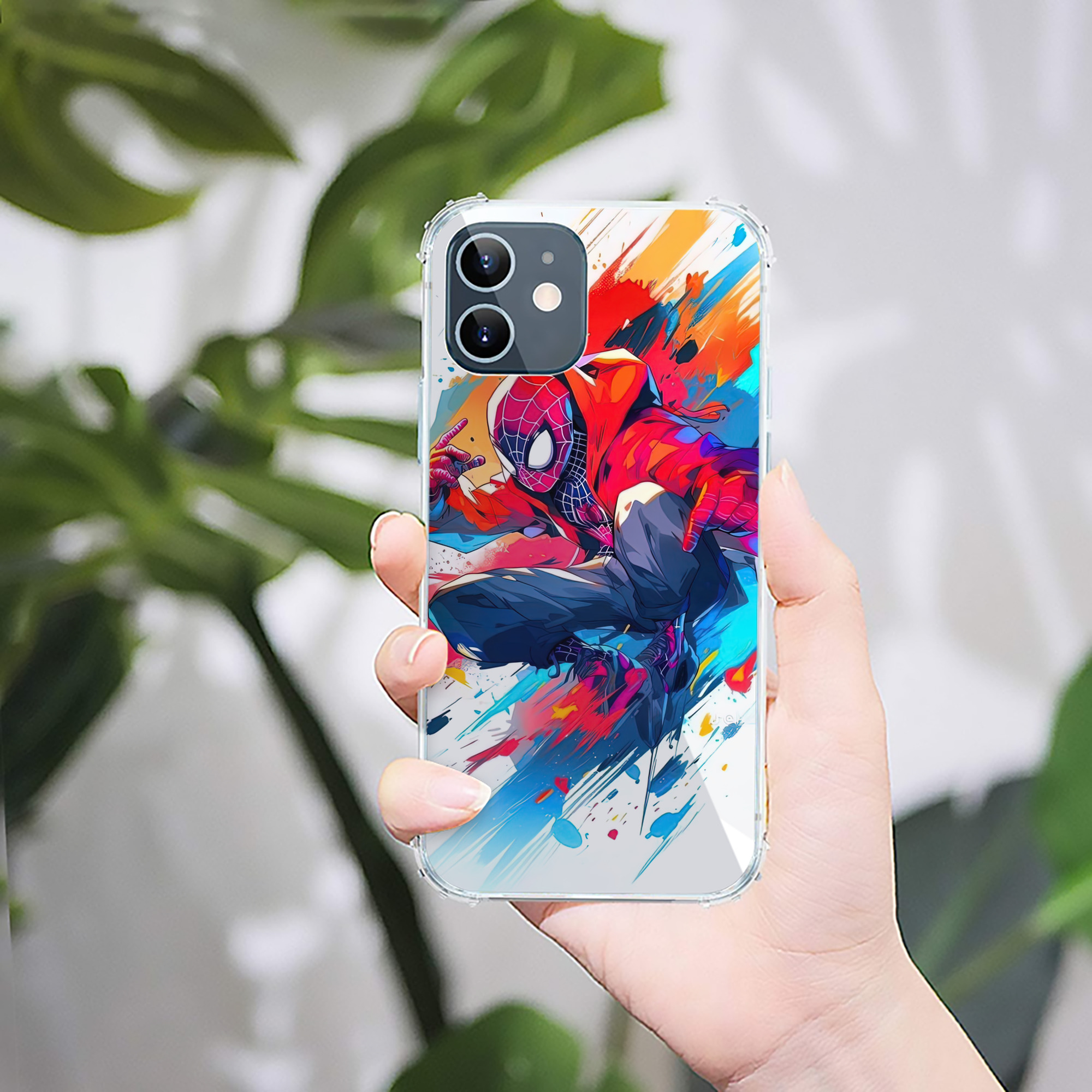 （画像用） Spider Man スパイダーマン 【iPhone 12シリーズ対応】透明スマホケース（クリアソフトケース）
